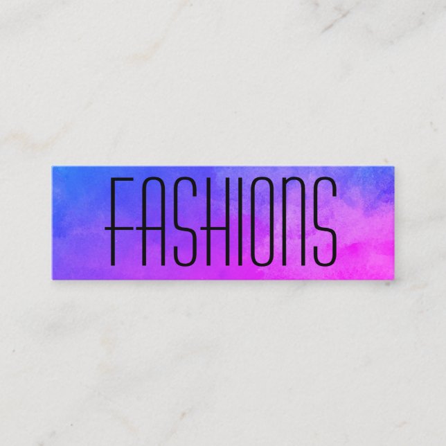 Stor textbrant Färg Mini Visitkort (Framsida)