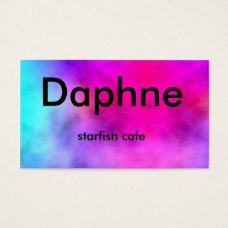 Stor_tie-dye_Highres, Daphne, starfish cafe Visitkort
