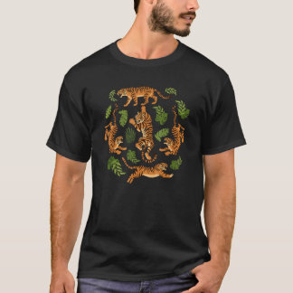 Stor Tigerkatter Merch Dansande Tiger Tecknad Graf T Shirt