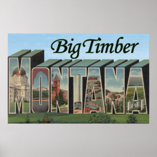 Stor timmer, Montana - stora brevplatser Poster