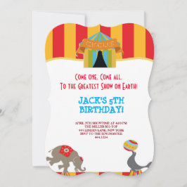 STOR TOP CIRCUS CARNIVAL BIRTHDAINVITATIONER INBJUDNINGAR