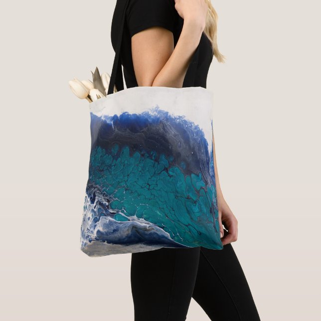 Stor Tote Bag inspirerad av Blue Planet Tygkasse (Närbild)