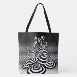 Stor tote bag Magic Mushroom optisk utformning. Tygkasse