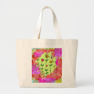 Stor Totebag - Färgprov Blommig Jumbo Tygkasse