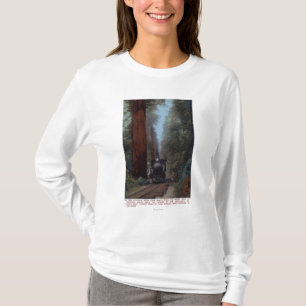 Stor trädjärnvägstation tee shirt