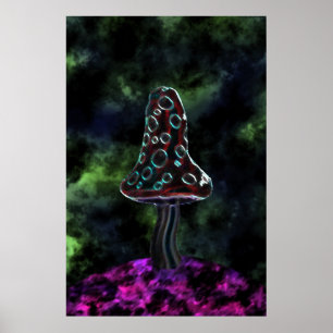 Stor Trippy champinjonaffisch Poster