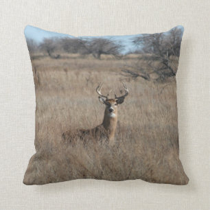 Stor Trophy Buck Deer Kuddinkudde 20" x 20" Kudde