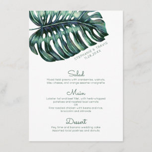 Stor Tropisk Monstera Löv-minimalist Meny