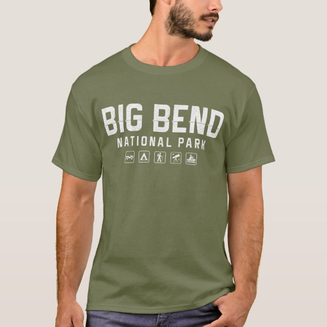 Stor tshirt för krökningnationalpark (Texas) - T Shirt (Framsida)