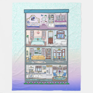 Stor Ull Dollhouse Blanket Fleecefilt