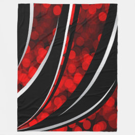 Stor ullfilt, modernt, abstrakt som är röd, svart fleecefilt