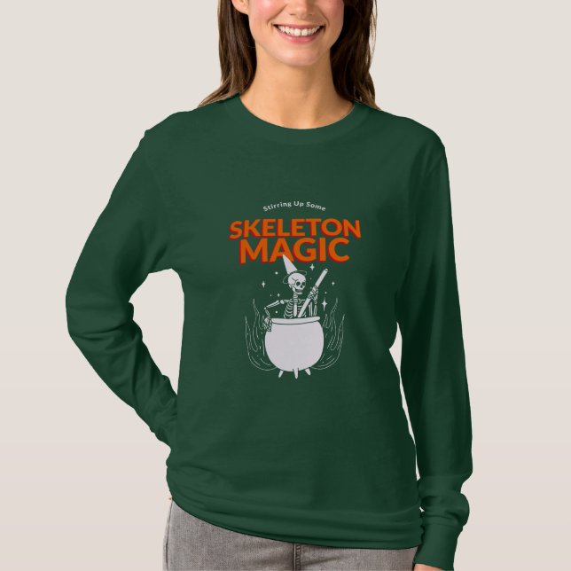 Stör upp lite Skeleton Magic T Shirt (Framsida)