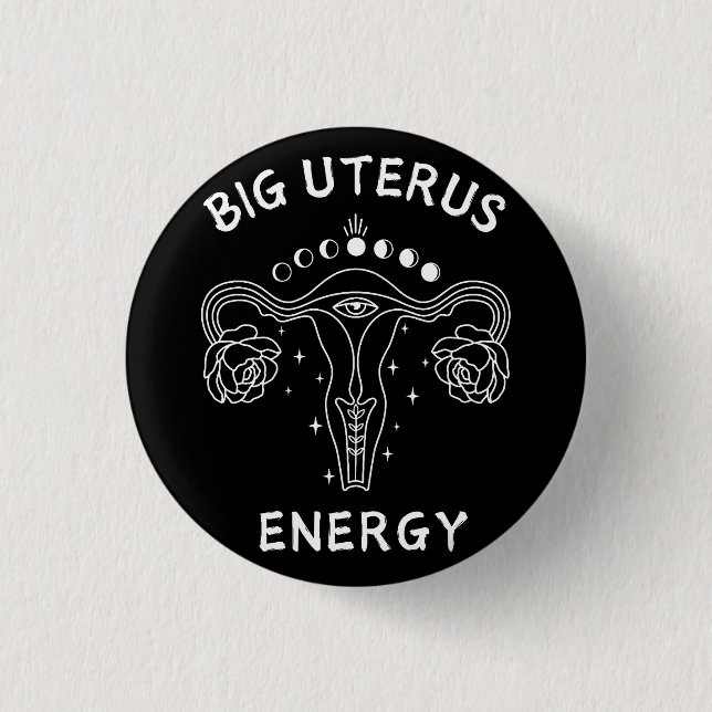 Stor Uterus Energy Feminist Knapp (Framsida)