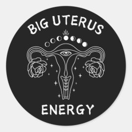 Stor Uterus Energy Feminist Runt Klistermärke