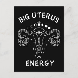 Stor Uterus Energy Feminist Vykort