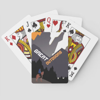 Stor Utomhus Retro Montana Resemålning Konst Casinokort