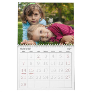 Stor utskrift 2027 Personlig familjefoto Kalender