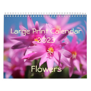 Stor utskriftskalender 2015 - Blommor Kalender
