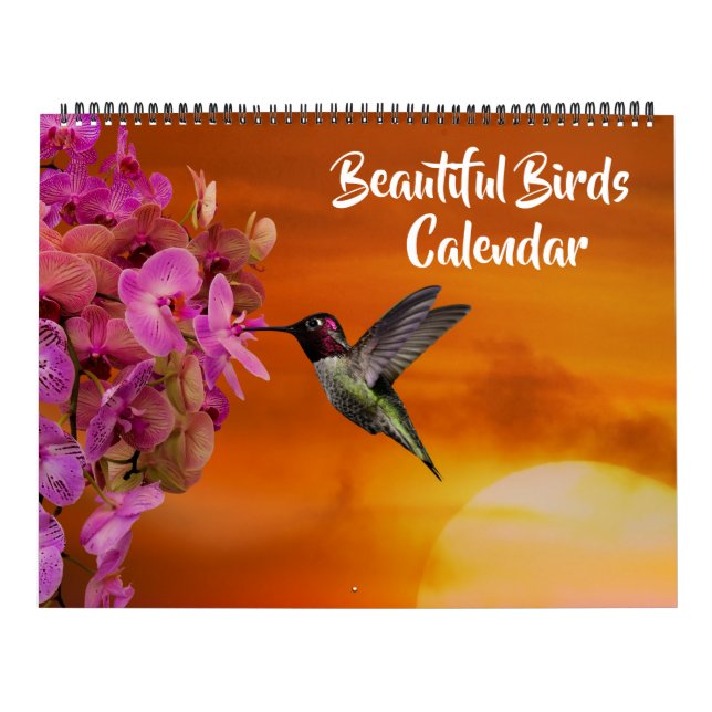 Stor vacker fågelkalender kalender (Omslag)