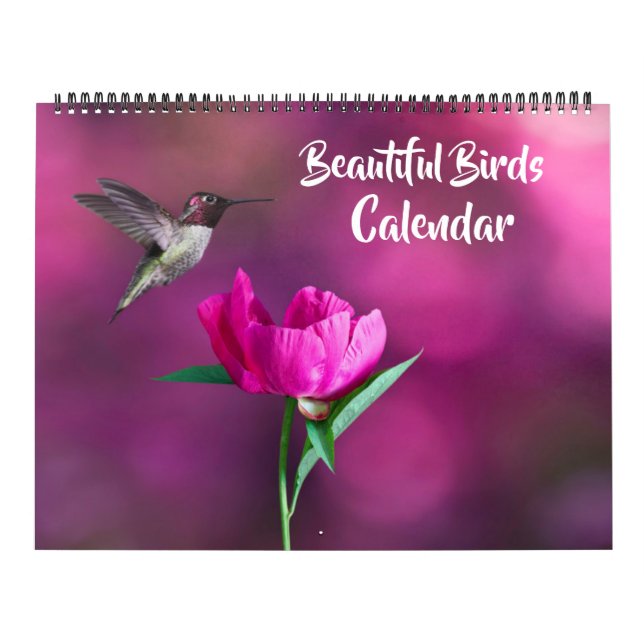 Stor vacker fågelkalender kalender (Omslag)