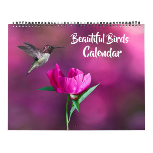 Stor vacker fågelkalender kalender