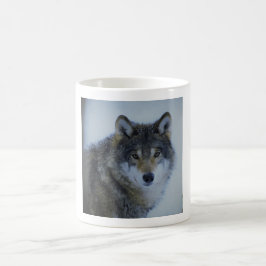 Stor vacker Grått-Varg i vilden Kaffemugg