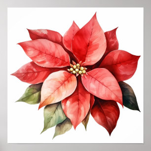 Stor, vacker, röd julklapp poster