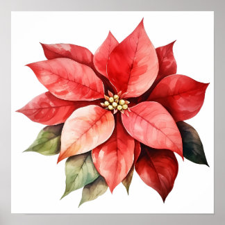 Stor, vacker, röd julklapp poster
