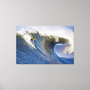 Stor våg på Mavericks surfande tävling Canvastryck