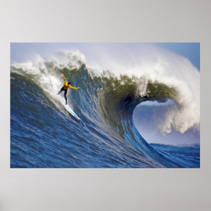 Stor våg på Mavericks surfande tävling Poster