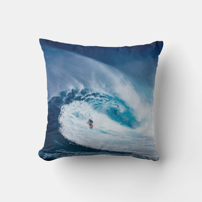 Stor våg Surfing Oceanlandskap Kastkudde Kudde (Framsida)