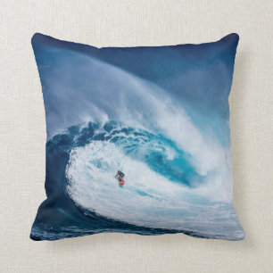Stor våg Surfing Oceanlandskap Kastkudde Kudde