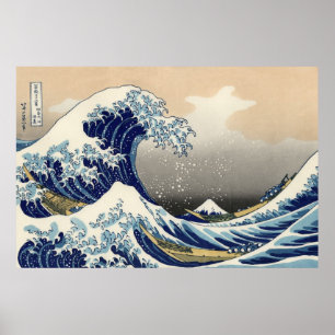 STOR VÅG UTANFÖR KANAGAWA POSTER