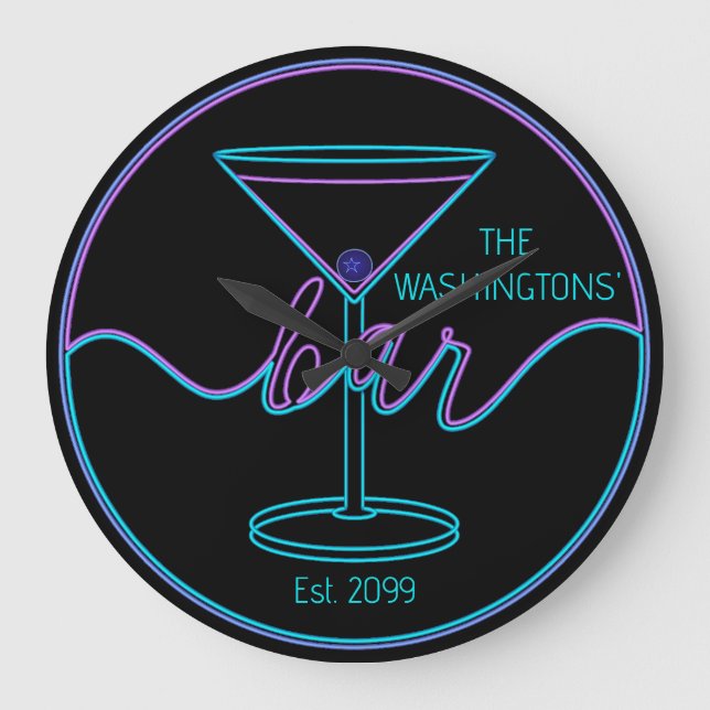 Stor väggklocka i Finare Roligt Pub (Framsida)