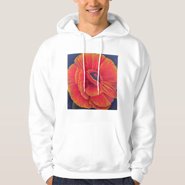 Stor vallmo 2003 sweatshirt med luva (Framsida)