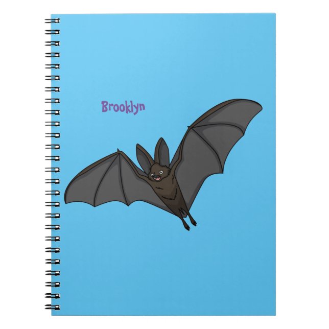 Stor vampyr fladdermus tecknad illustration anteckningsbok (Framsidan)