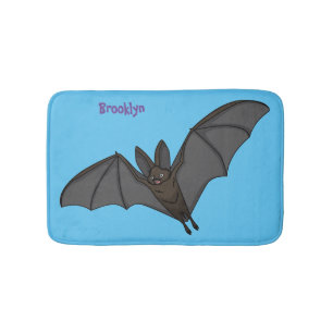 Stor vampyr fladdermus tecknad illustration badrumsmatta