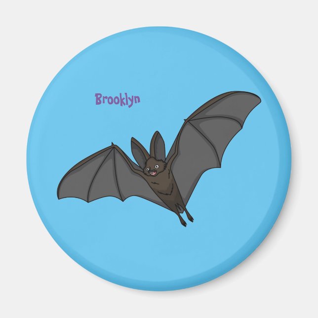 Stor vampyr fladdermus tecknad illustration  magnet (Framsidan)