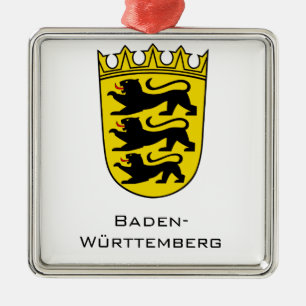 Stor vapensköld för Baden-Württemberg konst Julgransprydnad Metall