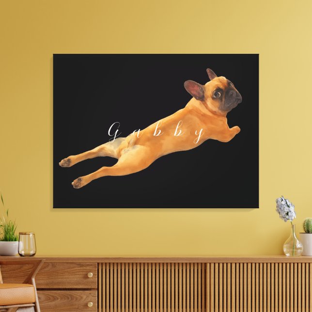 Stor vattenfärgsbild för vattenpass och Namn Canvastryck (Insitu (Vardagsrum))