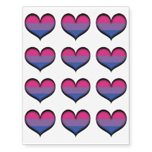 Stor vektor Heart i Bisexual Pride Flagga Färg