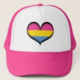 Stor vektor Heart i Pansexual Pride Flagga Färg Keps