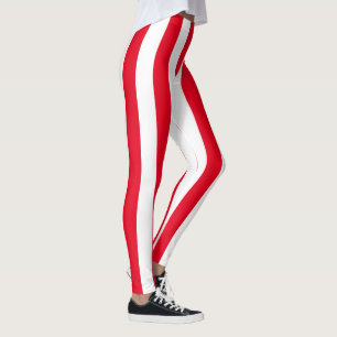 Stor vertikal Candycane rand Leggings