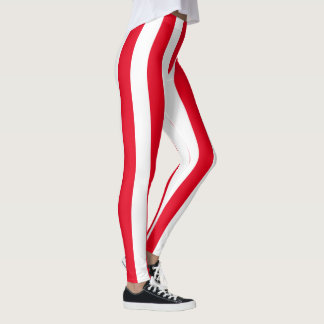 Stor vertikal Candycane rand Leggings