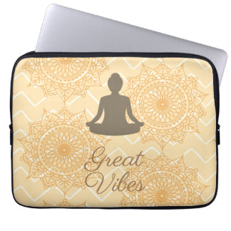 Stor Vibes Namaste Pose Yoga Laptop Fodral