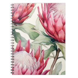 Stor Vibrant Cerise South African Protea Fodral Anteckningsbok
