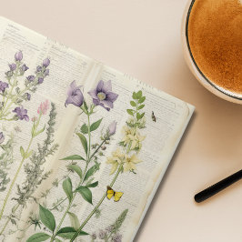 Stor Vintage Akvarell Naturlig Vildblomma Kakelplatta