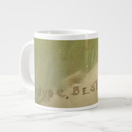 Stor Vintage Mugg/Gladys C> Bästa utskrift/metropo Jumbo Mugg