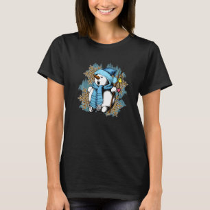 Stor vintersäsong Låt det snöa Snömannen i en hals T Shirt
