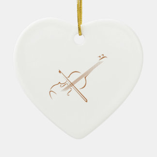 STOR VIOLIN JULGRANSPRYDNAD KERAMIK